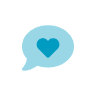 heart chat icon